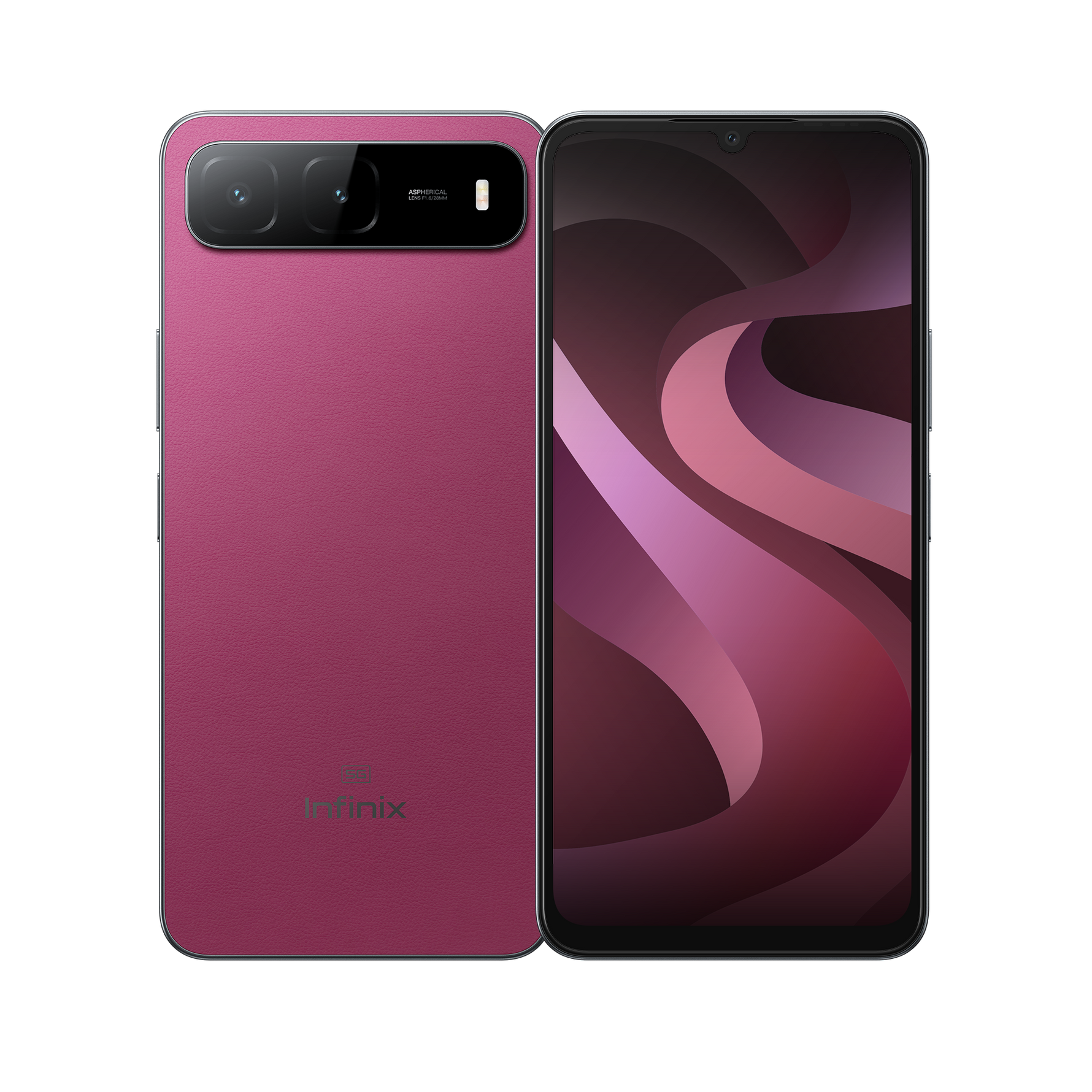 Infinix Hot 60i 5G - 6.75" 120Hz Smooth Display - 128GB Storage, 4GB RAM + 4GB Extended - 6000mAh Battery - 50MP Camera - IP64 | Plum Red