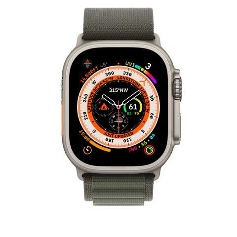 سوار Apple Alpine لساعة Apple مقاس 49/45/44/42 مم كبير باللون الأخضر | MQE43