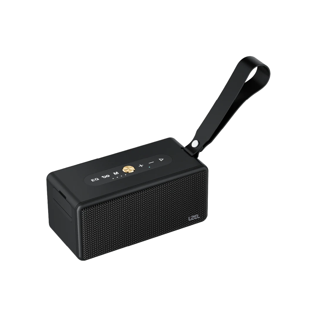 سماعة لاسلكية فاخرة LZEL Aquilasonus Xs مع صوت عميق – بلوتوث 5.4 – شحن سريع – بطارية 4000 مللي أمبير | أسود