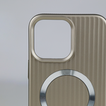 ASLI Corrugared Ridge Premium Metalic Case With Enhanced Camera Protection Case For iPhone 16 Pro Max