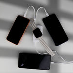باور بانك LZEL Ampflow10 Mini – سعة 10000 مللي أمبير | شحن سريع 22.5 واط | كابلات مدمجة Type-C و Lightning | شحن لاسلكي