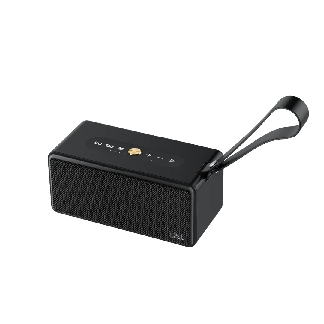 سماعة لاسلكية فاخرة LZEL Aquilasonus Xs مع صوت عميق – بلوتوث 5.4 – شحن سريع – بطارية 4000 مللي أمبير | أسود