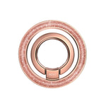 حامل للهاتف من أسلي جلوبال مغناطيسي حلقي لامع | زهري / ذهبي