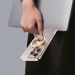 حامل للهاتف من أسلي جلوبال مغناطيسي حلقي لامع | وردي / ذهبي