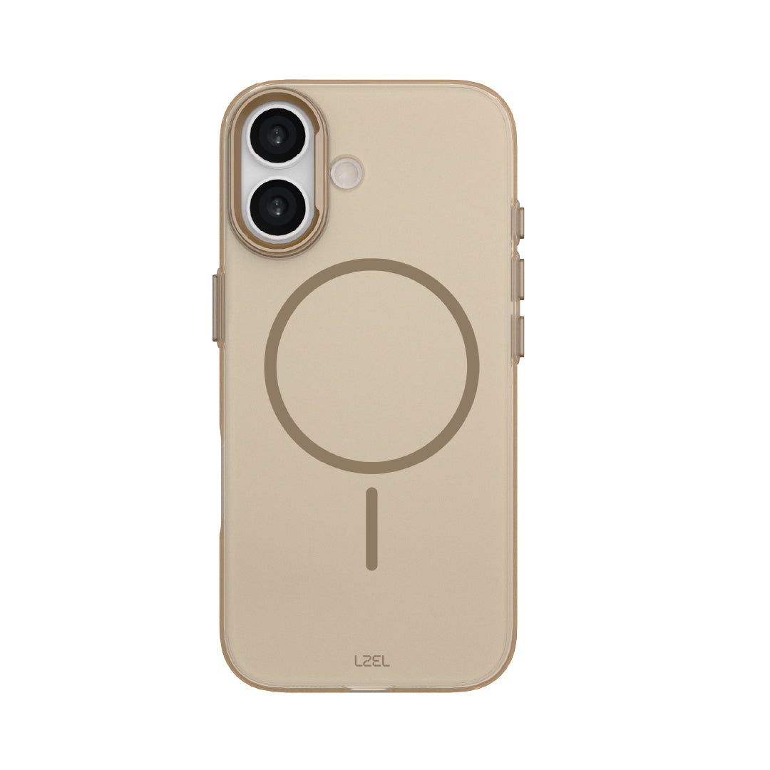 LZEL Magkryden Slim Case for iPhone 17 | Crystal Clear + Titanium Copper