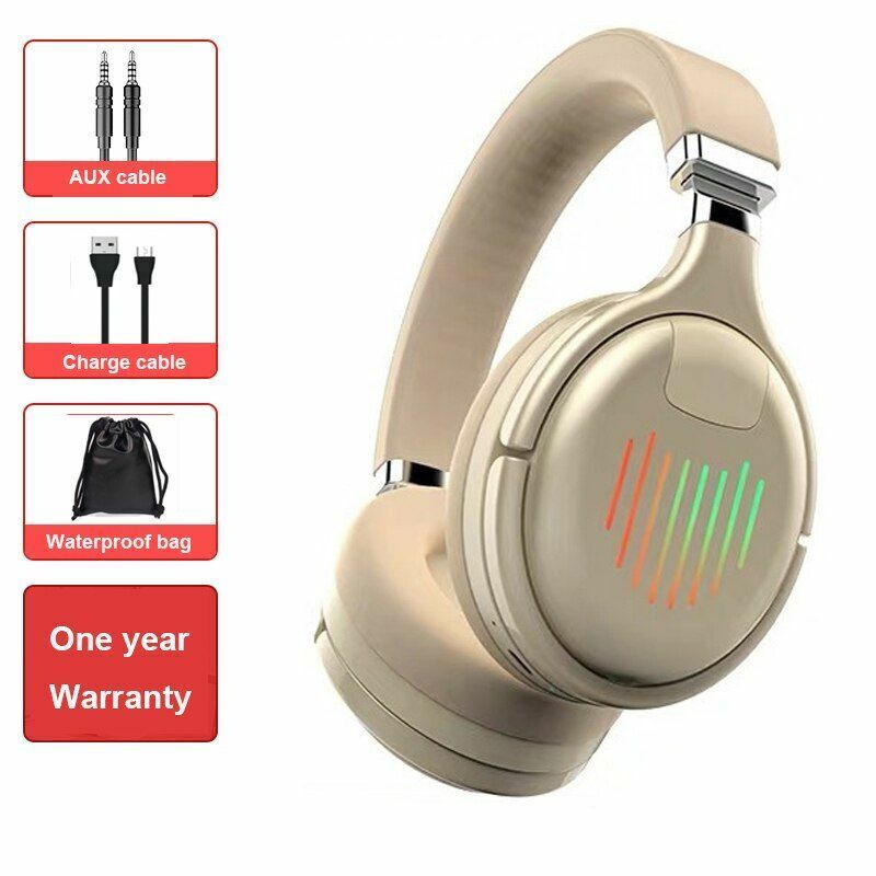 Moxom Foldable Wireless Headphone | Gold