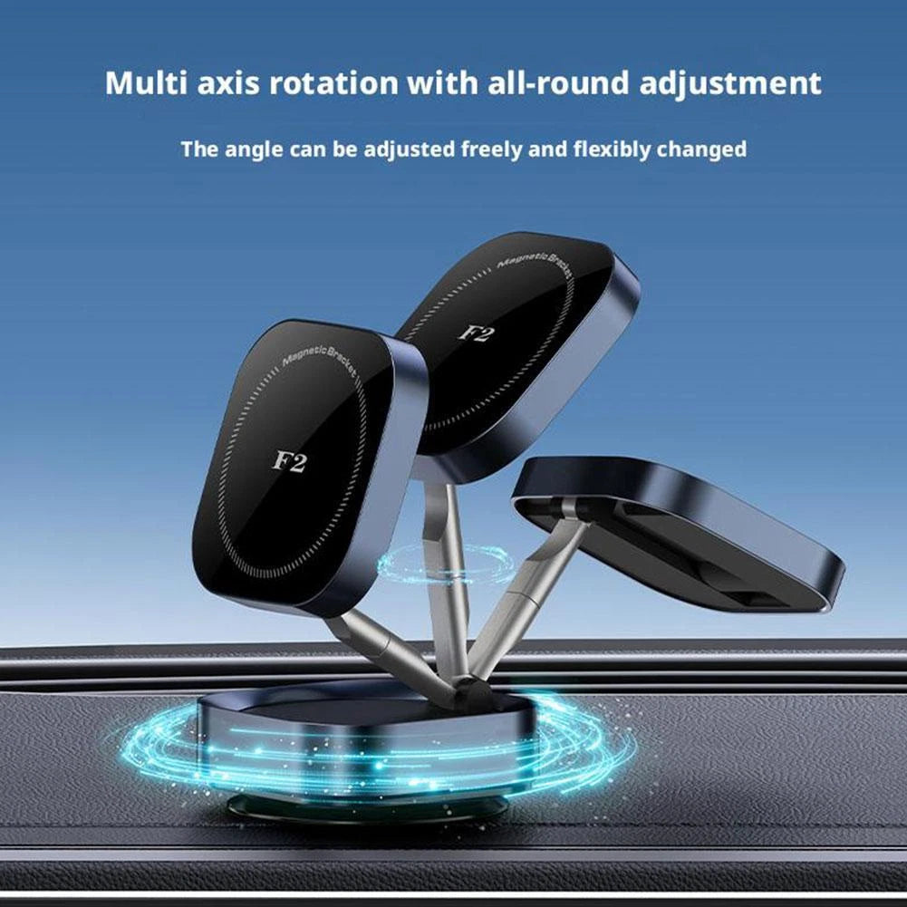 Automobile Holder Vacuum Suction Magnetic Charger Stand | Silver
