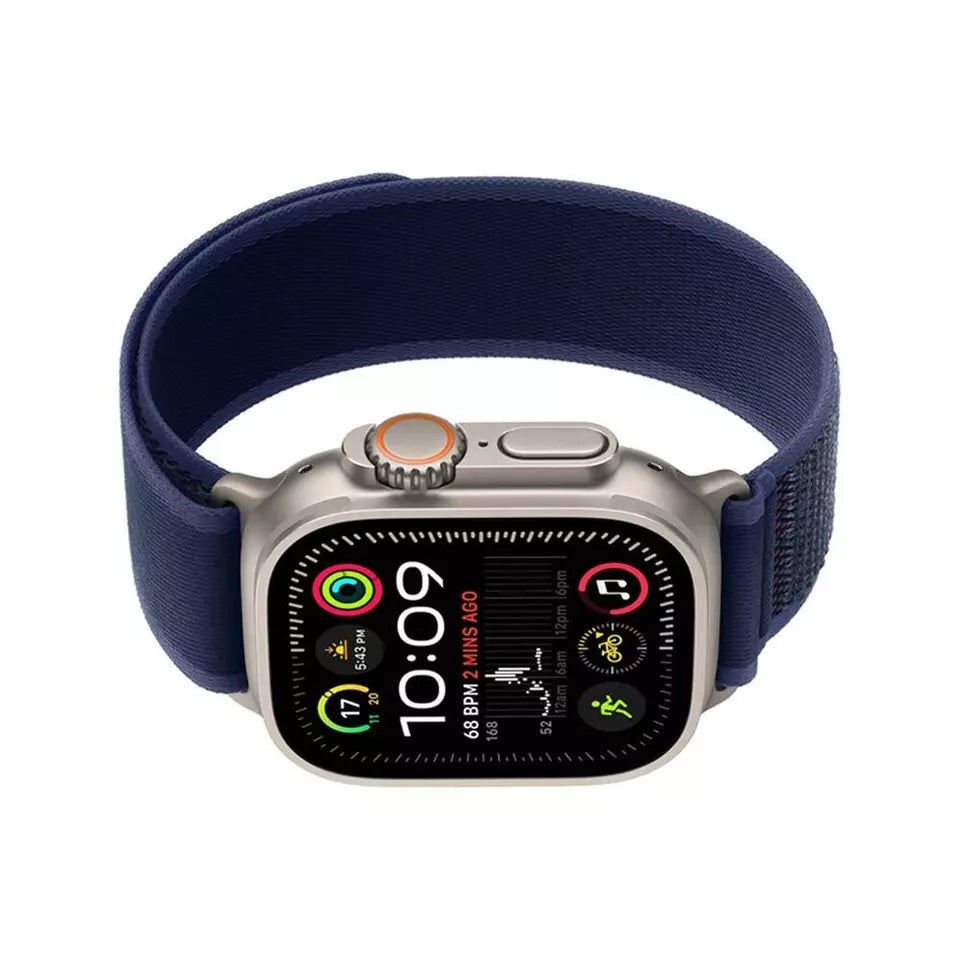 Apple Watch Ultra 2 (2024) - 49mm - GPS + Cellular - Natural Titanium Case - Blue Trail Loop | S/M
