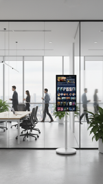 شاشة ذكية محمولة من LZEL بقياس 32" بدقة FHD | نظام أندرويد 13، بطارية 10000mAh، واي فاي مزدوج، دعم 4G