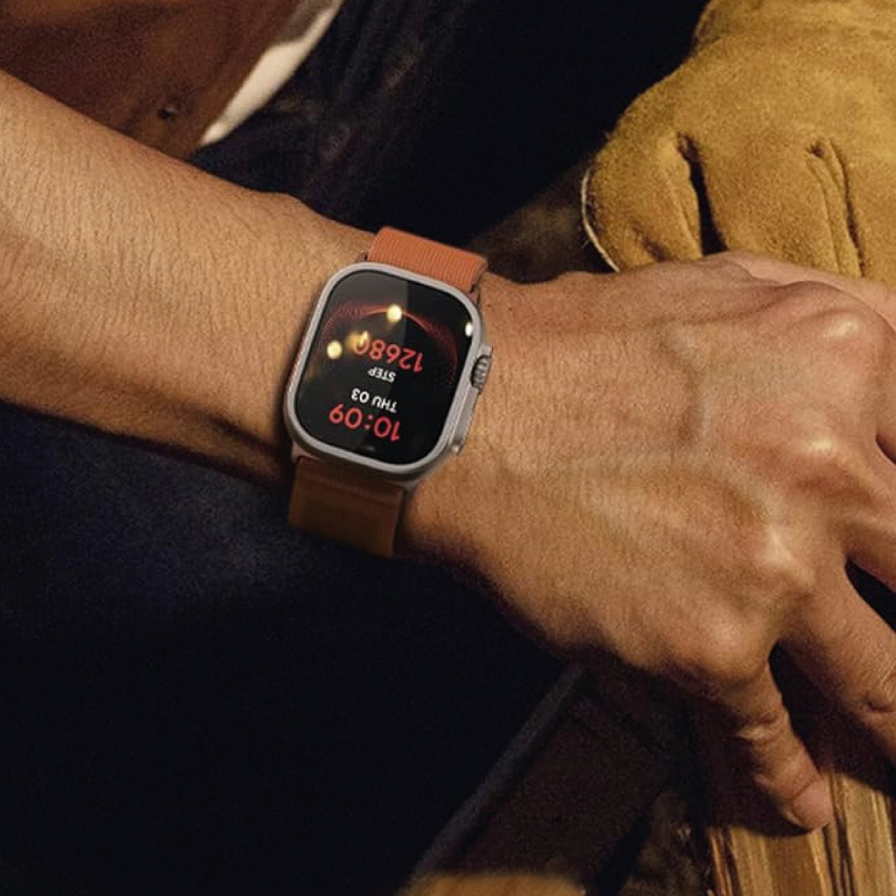 حماية شاشة لساعة Apple Watch Ultra / Ultra 2 من ليزل بحواف تيتانيوم مقاس 49 مم|شفاف