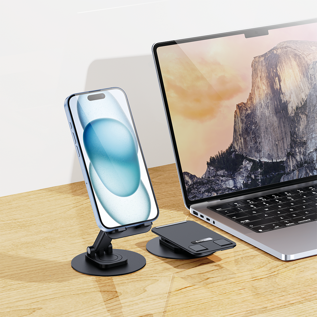 90 Percent FlexiStand X Series Foldable Desktop Phone Holder | Black