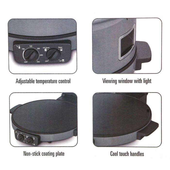 صانعة خبز عربي كهربائية Sumo 40 سم بقوة 2200 واط