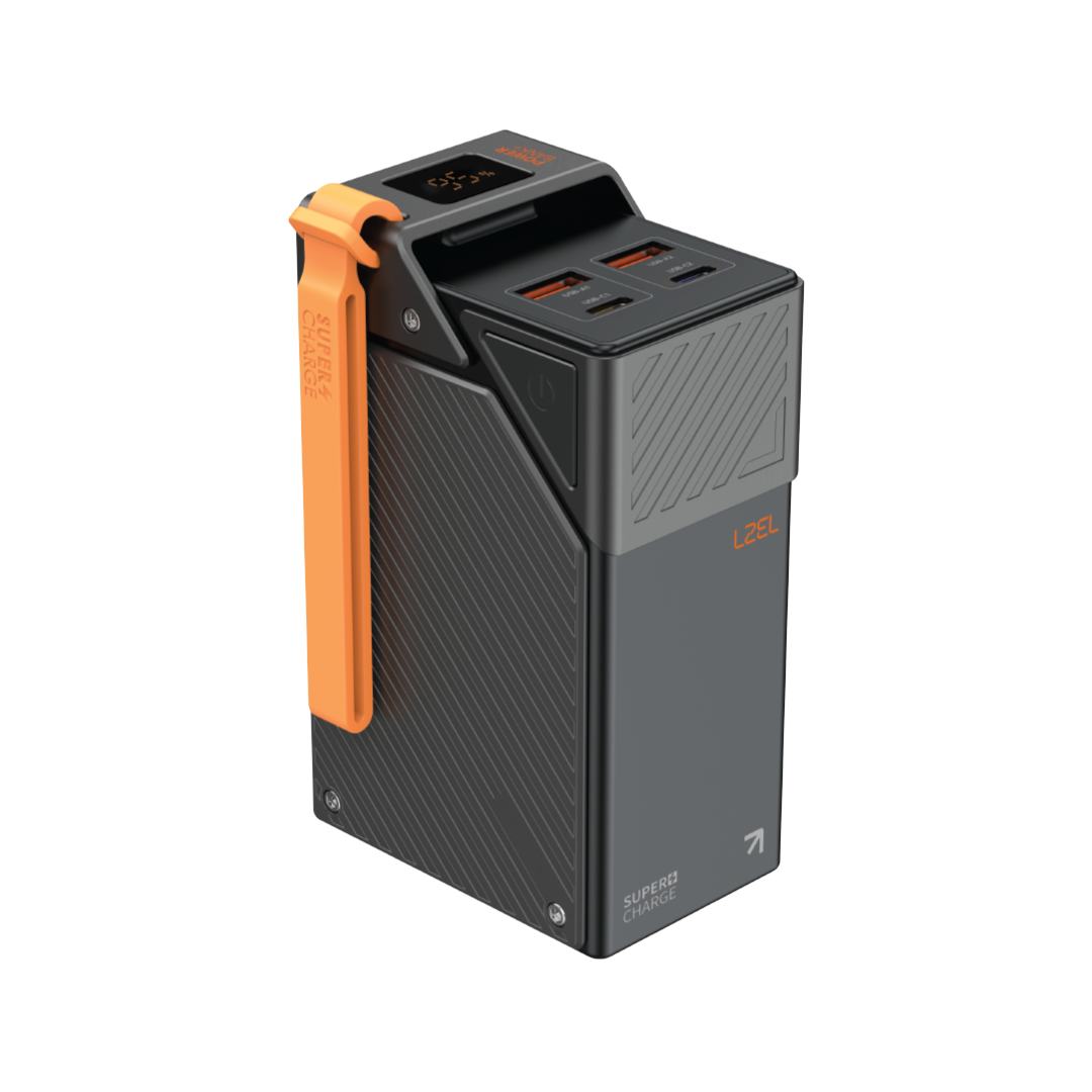 LZEL ZenoFlex UltraCore 30 30000mAh PD Fast Charging Power Bank – 65W Output / 65W Input | Black