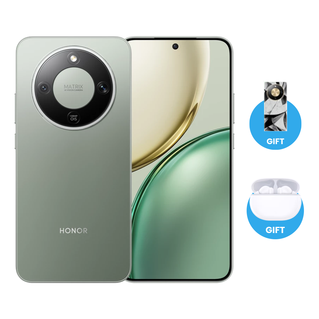 هاتف Honor X9D - مساحة 256GB - رام 12GB مع الهدايا المجانية (سماعة Honor Earbuds X7I + كفر حماية + خدمة VIP)  | أخضر