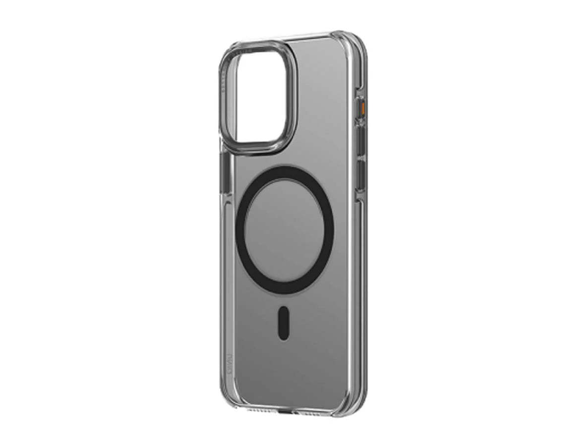 Uniq Hybrid Case For iPhone 15 Pro Magclick Charging Calio | Smoked Grey Tinted