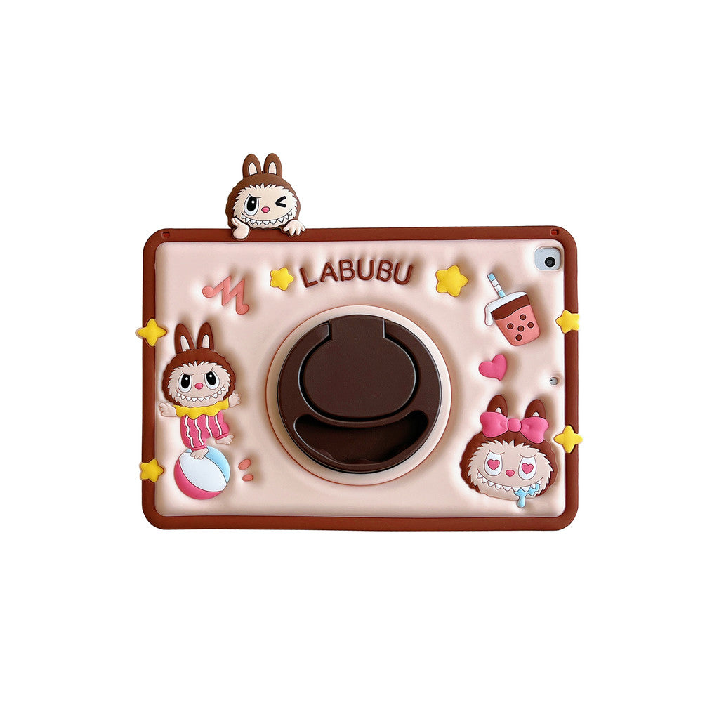 كڤر حماية Labubu لجهاز iPad الجيل التاسع 10.2 مصنوع من السيليكون المرن