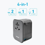 Anker Nano Travel Adapter 4 in 1 - 65W | Black