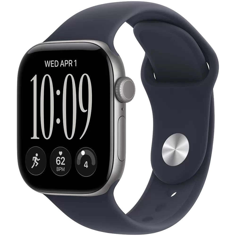 Apple Watch Series 12 – GPS – 42mm – Space Grey with Navy Blue Sport Band - M/L