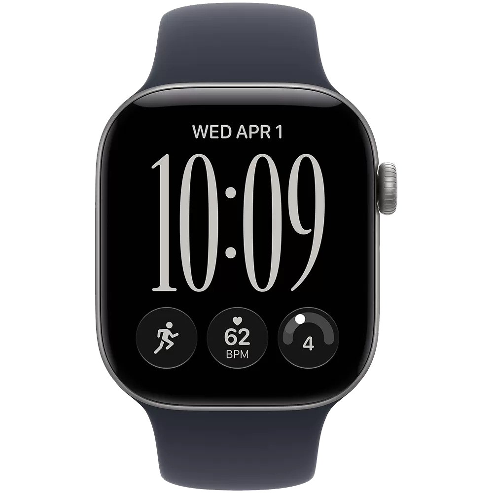 Apple Watch Series 12 – GPS – 42mm – Space Grey with Navy Blue Sport Band - M/L