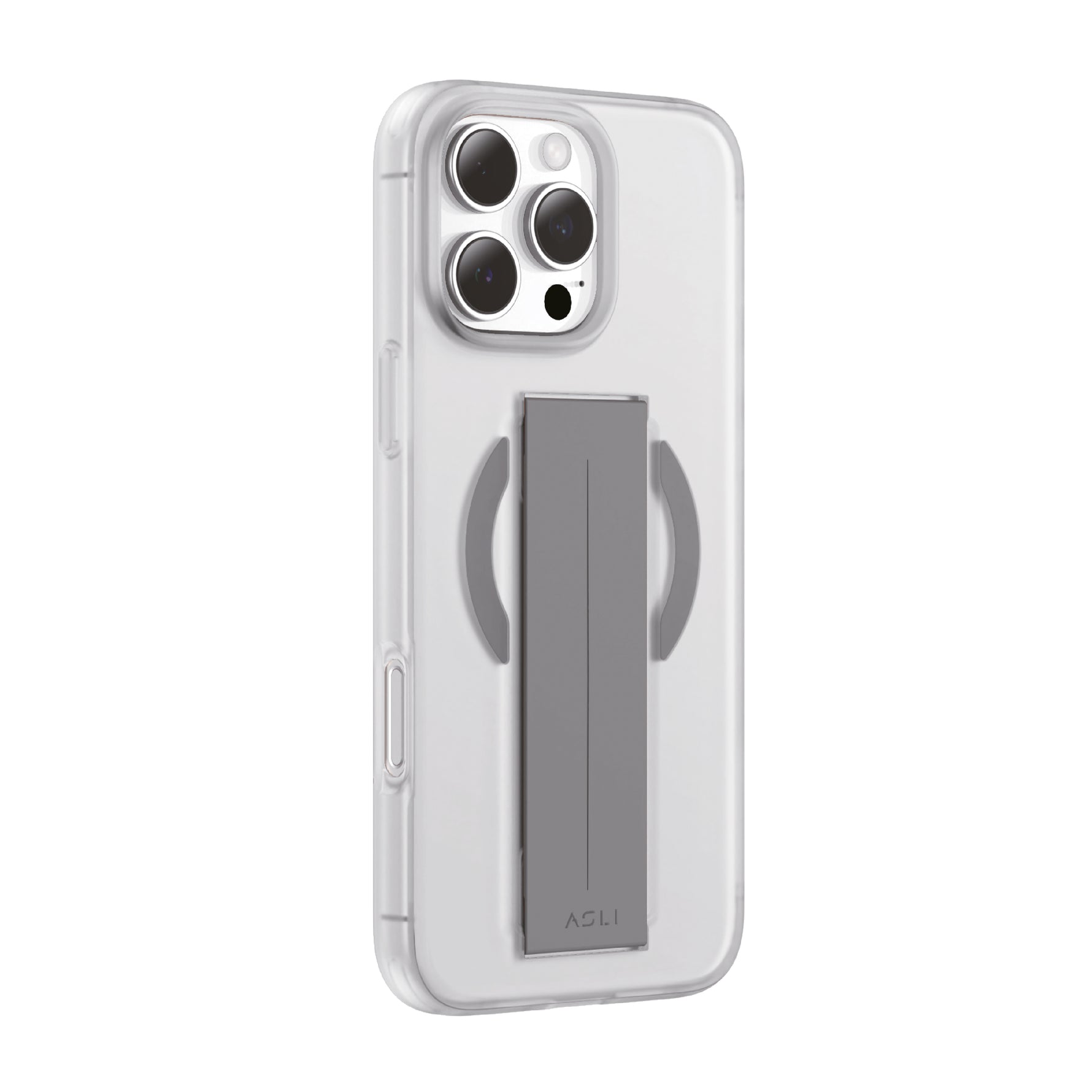 Asli Global Gravitas iPhone 15 Pro MagSilicone MagSafe With Flexible Gray Grip Case