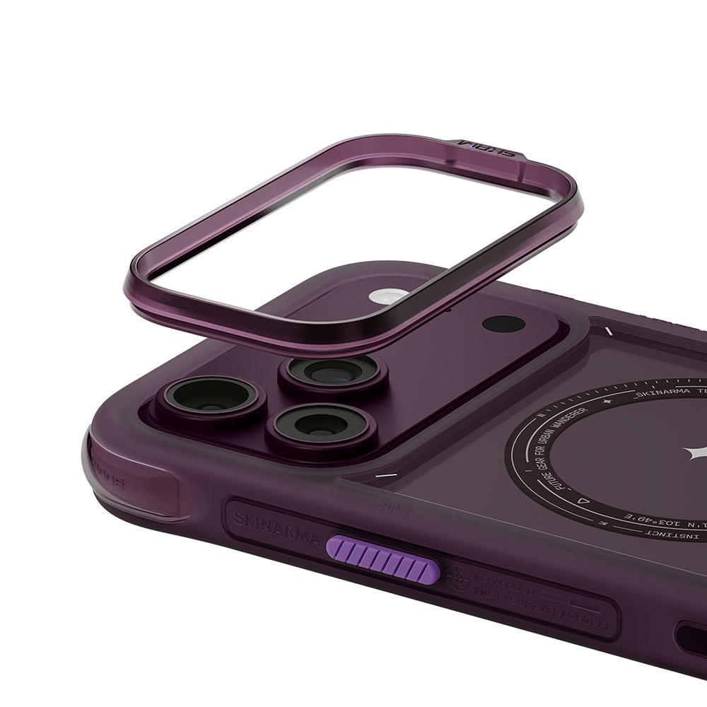 كڤر حماية Skinarma Avion بتقنية MagSafe لآيفون 18 Pro | عنابي