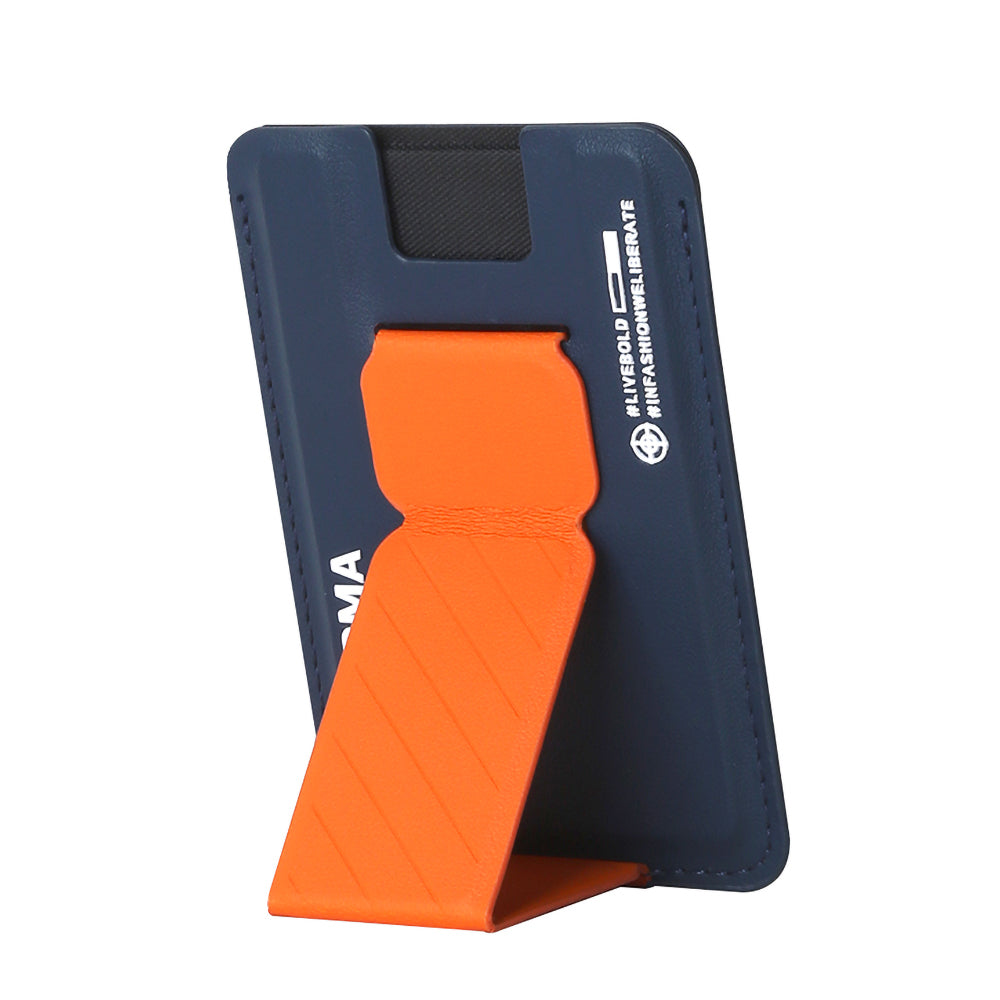 Skinarma Mag-Charge Card Holder With Grip Stand - Blue/Orange | 243109