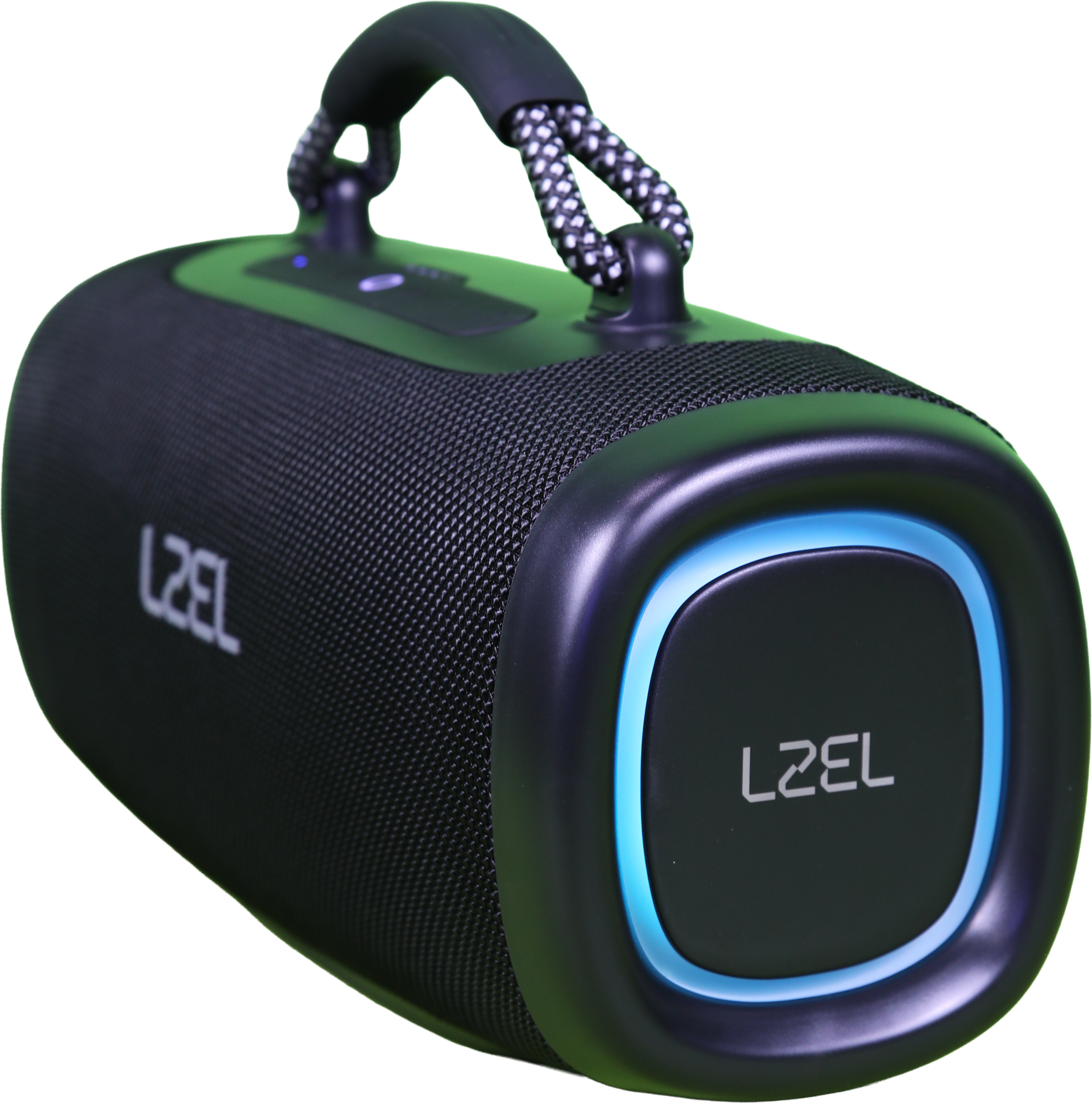 مكبر صوت بلوتوث من ليزل Aquilasonus Pro محمول مقاوم للماء مع أضواء RGB | أسود