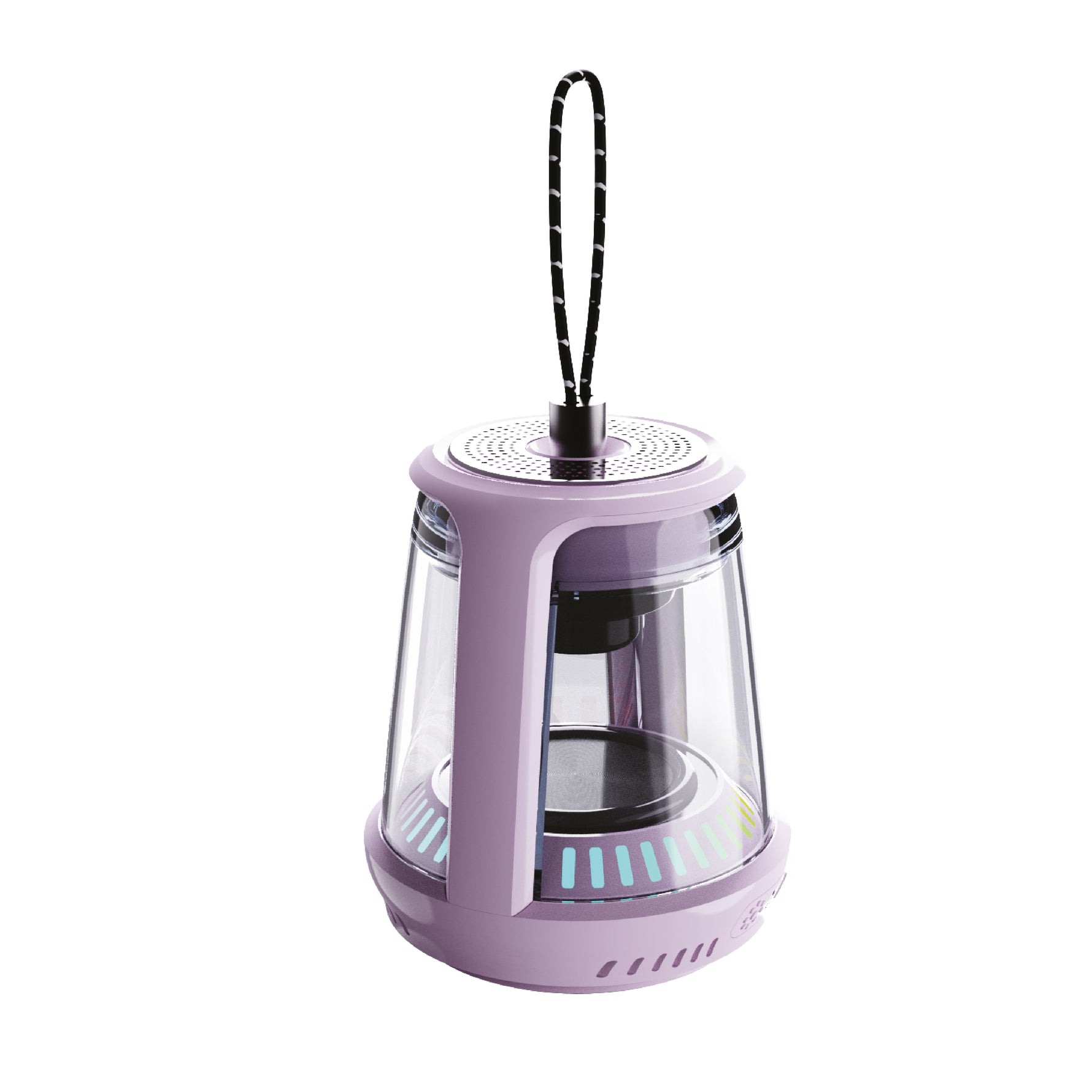 مكبر صوت لاسلكي علي شكل مصباح من ليزل مع اضواء RGB  | بنفسجي