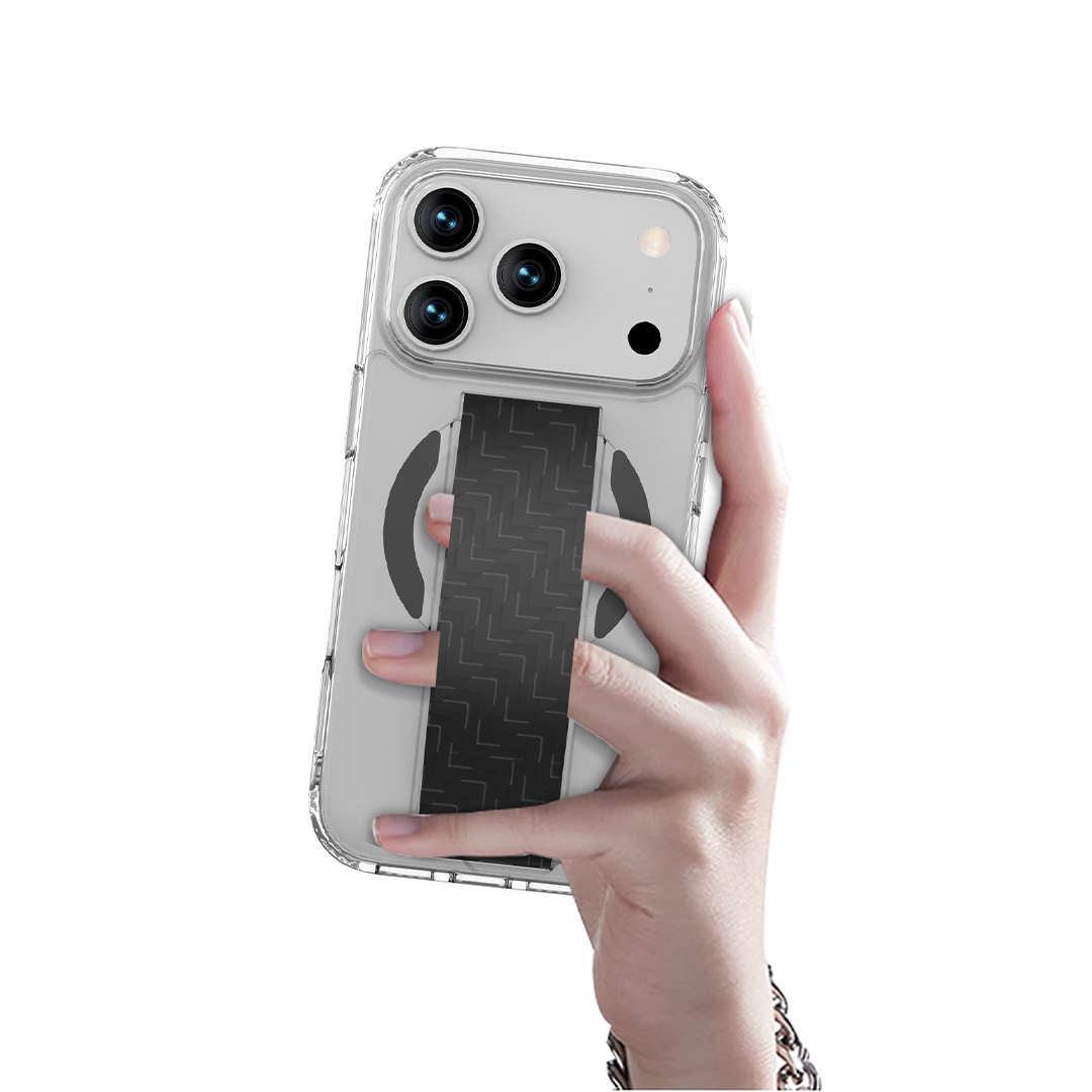 كڤر حماية LZEL MagNexa Grip MagSafe لهاتف iPhone 17 Pro | أسود