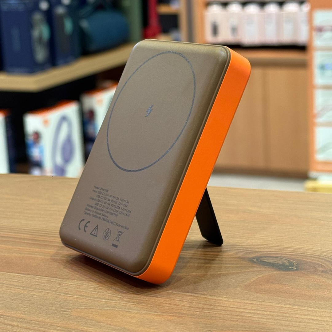 LZEL ZenoFlex MaxCharge 5000mAh Wireless Charging Power Bank | Orange