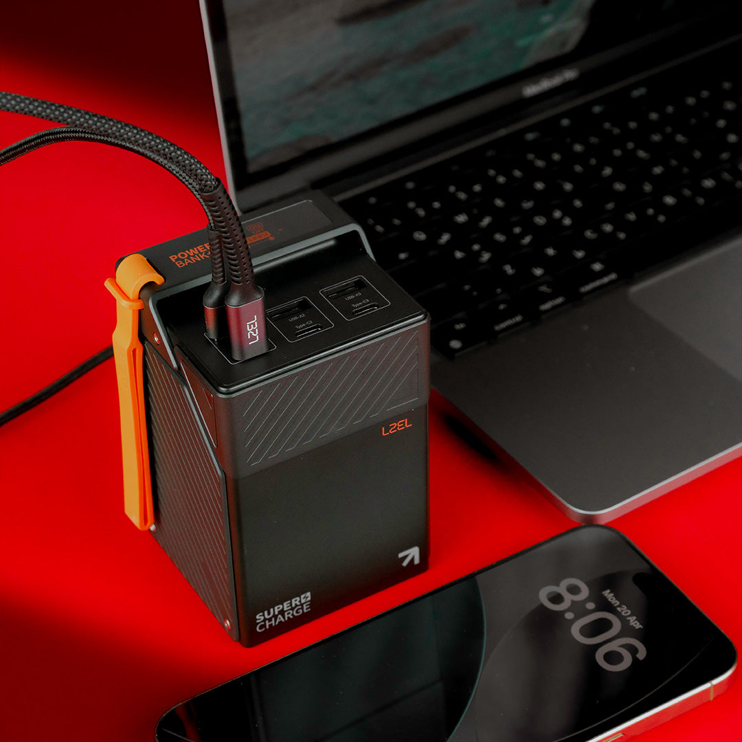 LZEL Zenoflex Ultra Surge 50000mAh PD Power Bank | PD3.0 & QC3.0 | 100W Max | Triple Type-C + Triple USB-A