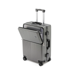90 Percent 4 Wheels Abs Aluminum Frame 20 Inch Suitcase | Dark Gray