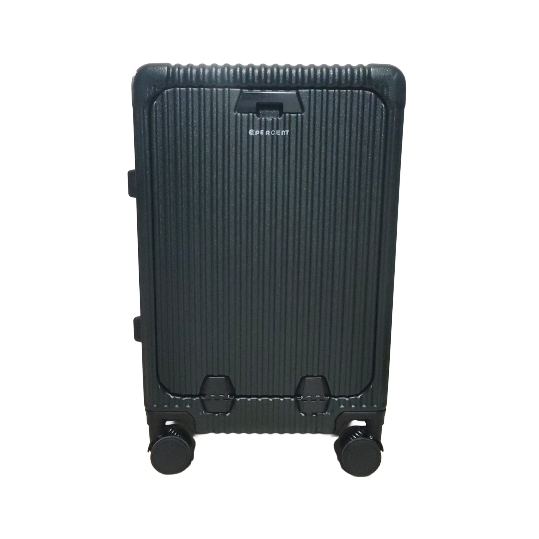 90 Percent 4 Wheels ABS Aluminum Frame 20 Inch Suitcase | Dark Green