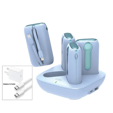 LZEL Quadra Energia X Station 10000mAh Charging Station Built In Cable Lightning And Type-C