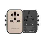 Momax 1-World PD 35W 5 Ports + AC Travel Adapter | Titanium