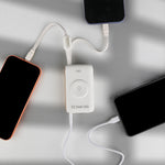 باور بانك LZEL Ampflow10 Mini – سعة 10000 مللي أمبير | شحن سريع 22.5 واط | كابلات مدمجة Type-C و Lightning | شحن لاسلكي