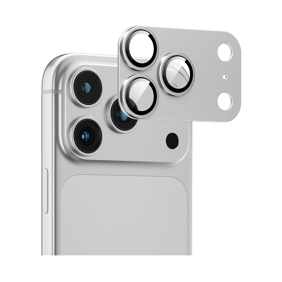 Lzel Metal Tempered Glass Camera For Iphone 17 Pro Max | Silver