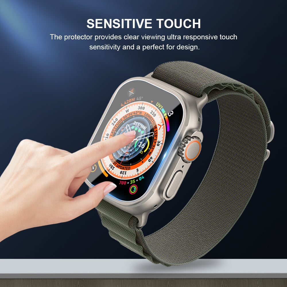 LZEL Zentrix Shield Titanium Edge Screen Protector For 49mm Watch |Transparent