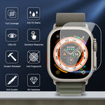 حماية شاشة لساعة Apple Watch Ultra / Ultra 2 من ليزل بحواف تيتانيوم مقاس 49 مم|شفاف