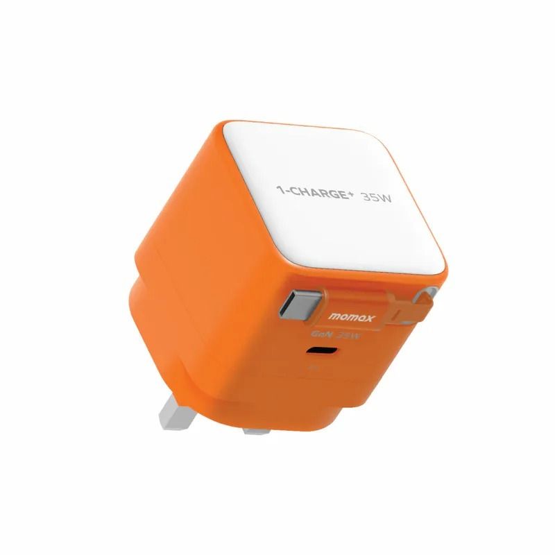 Momax 1-Charge+ GaN 35W charger with Retractable USB-C Cable