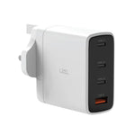 شاحن حائط فائق السرعة من ليزل بقوة 100 واط بأربع منافذ USB بتقنية GaN