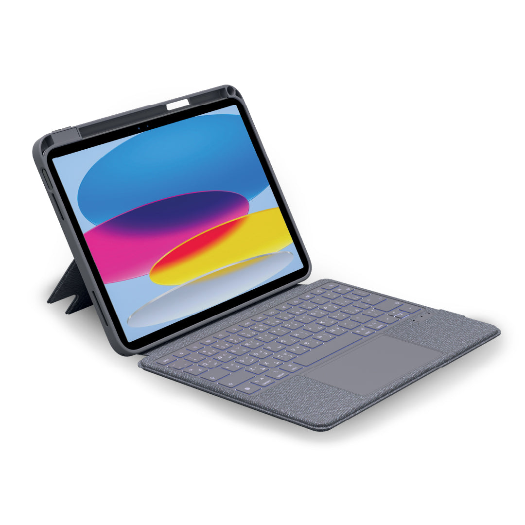 LZEL ZenKey Neura Series Smart Keyboard Case for iPad 10.9” & 11” (A16) 2025 | Black