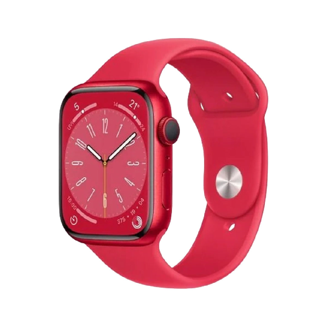 Apple Watch Series 8 GPS + Cellular 45mm RED Aluminium Case with RED Sport Band - Regular