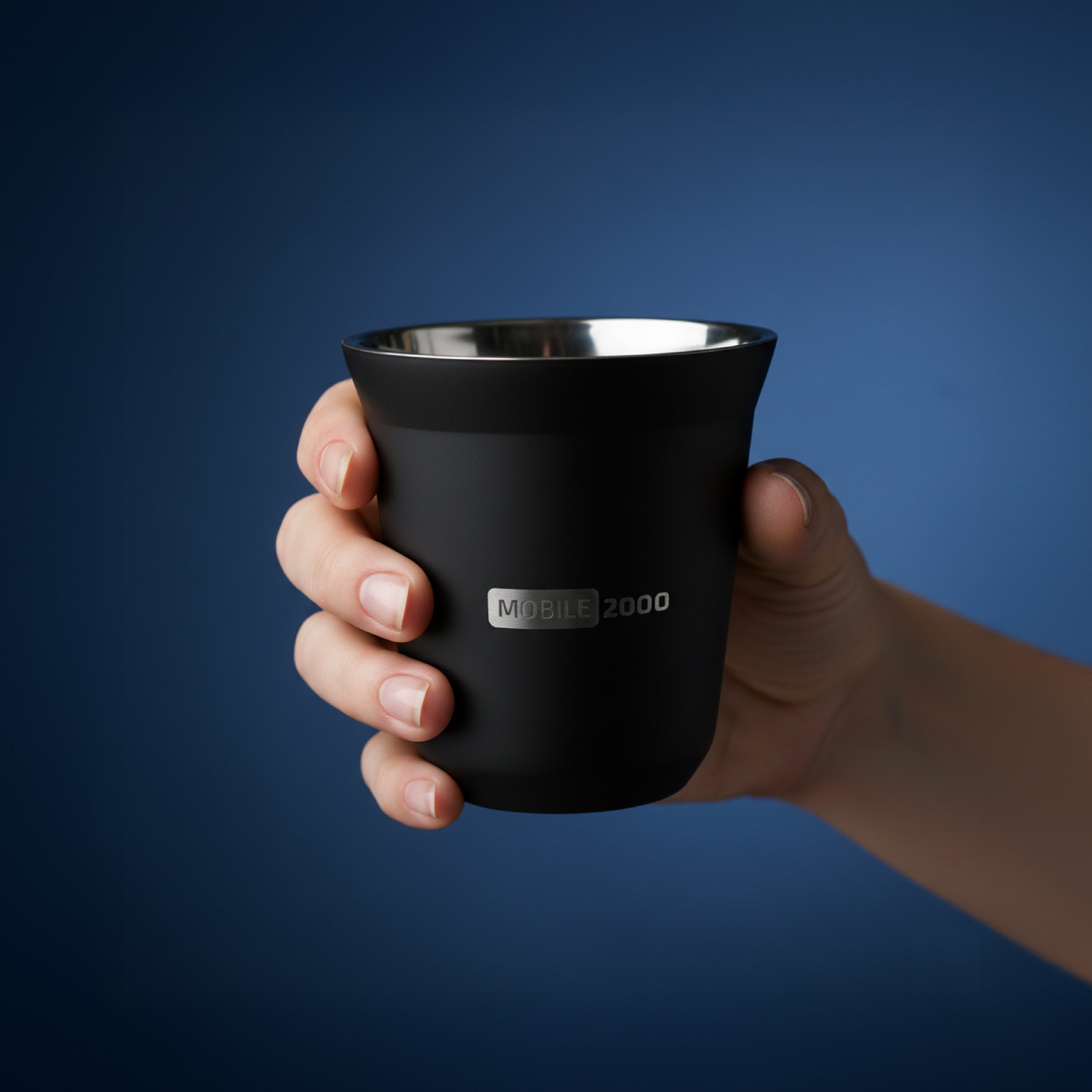 Large Double Wall Insulated Stainless Steel Espresso Cup 160 ml – Reusable & Dishwasher Safe Mugs | Black