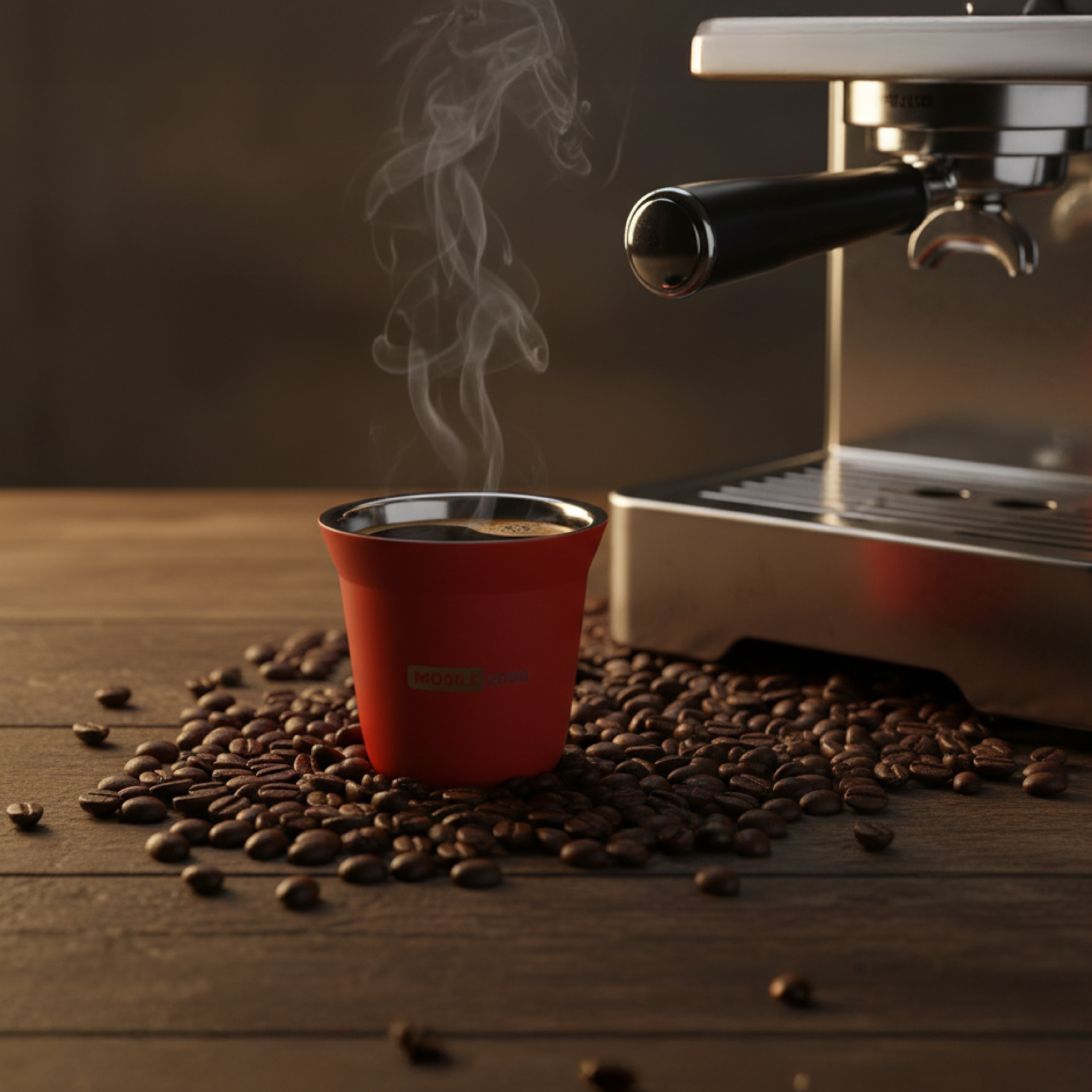 كوب إسبرسو كبير مزدوج الجدار من الستانلس ستيل سعة 160 مل – معزول للحفاظ على الحرارة | أحمر