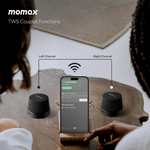 Momax Vibe GO Magnetic Wireless Speaker 2-IN-1 | Black