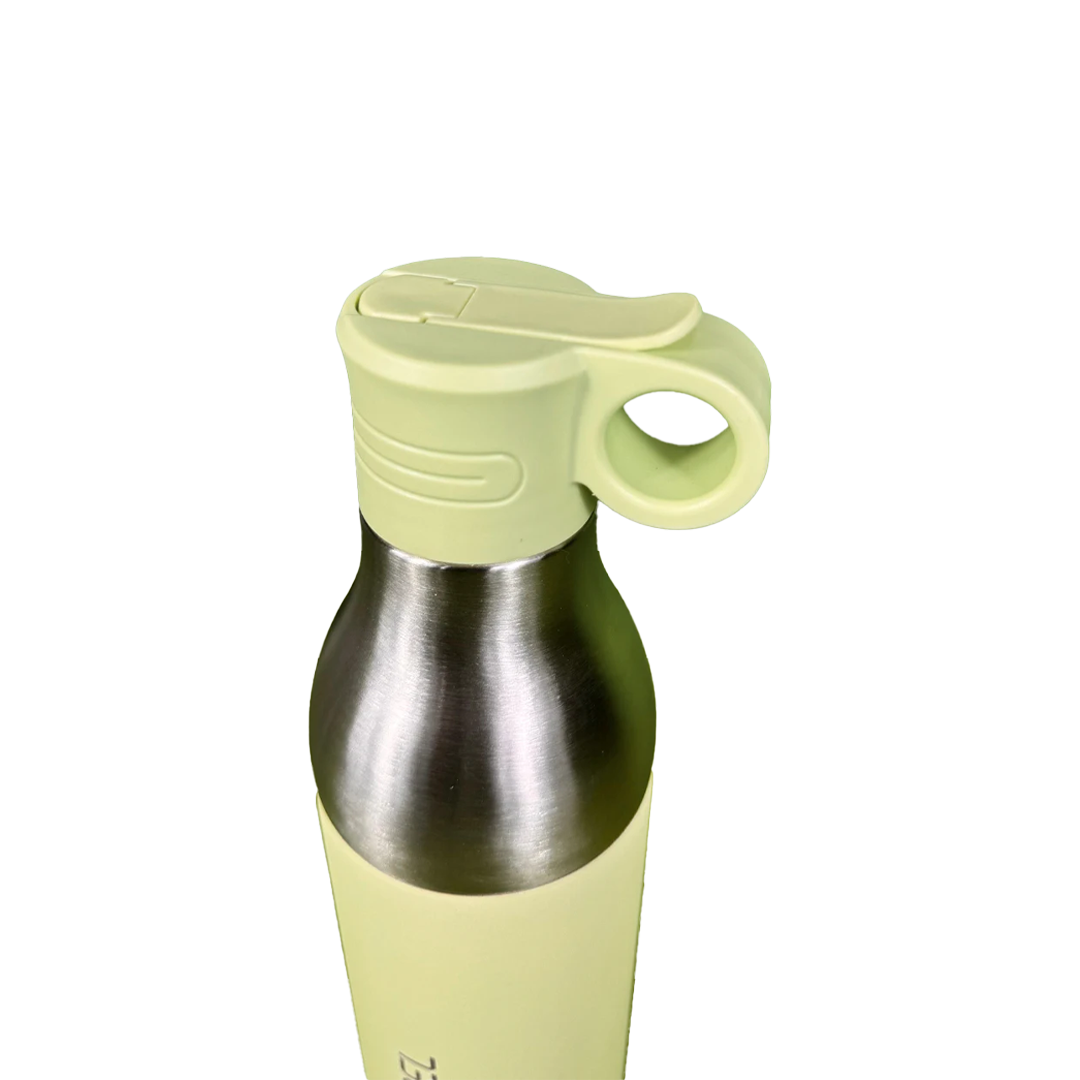 LZEL Natura Elva Vacuum Bottle Dual 400 mL + 400 mL | Green Aluminum