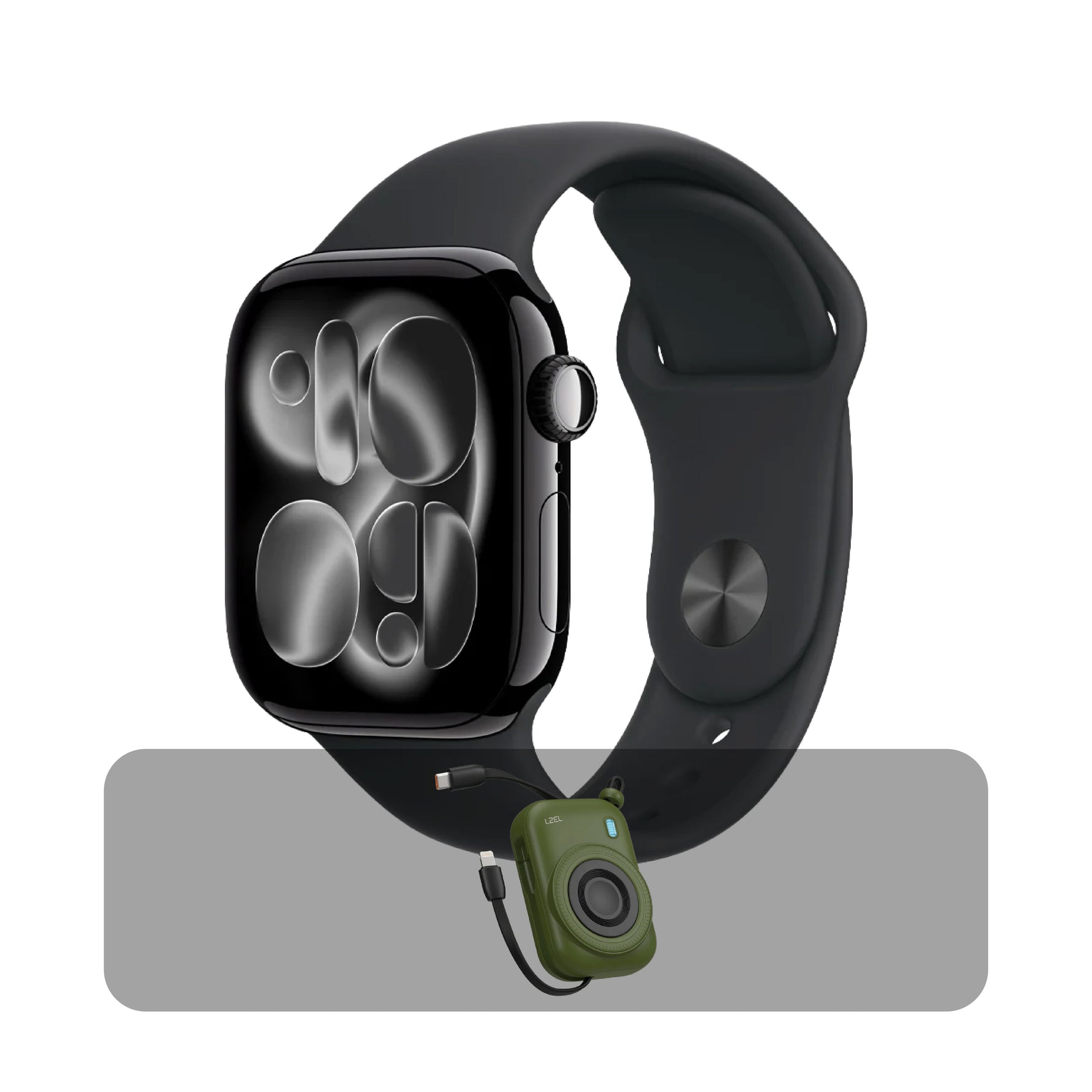 Apple Watch Series 11 - GPS - 42mm - Jet Black Aluminium Case with Black Sport Band - S/M + Bundle Offer