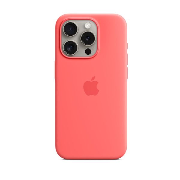 Apple iPhone 15 Pro Max Silicone Case with MagSafe | Guava
