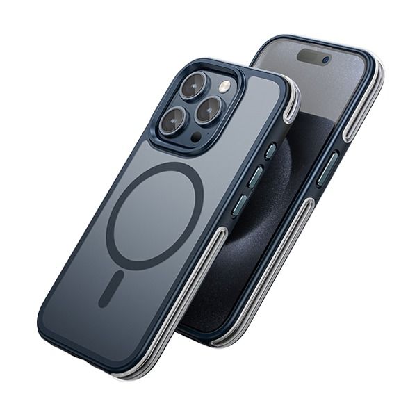 Hoco Airbag iPhone 15 Pro Max Magnetic Case | Clear Blue